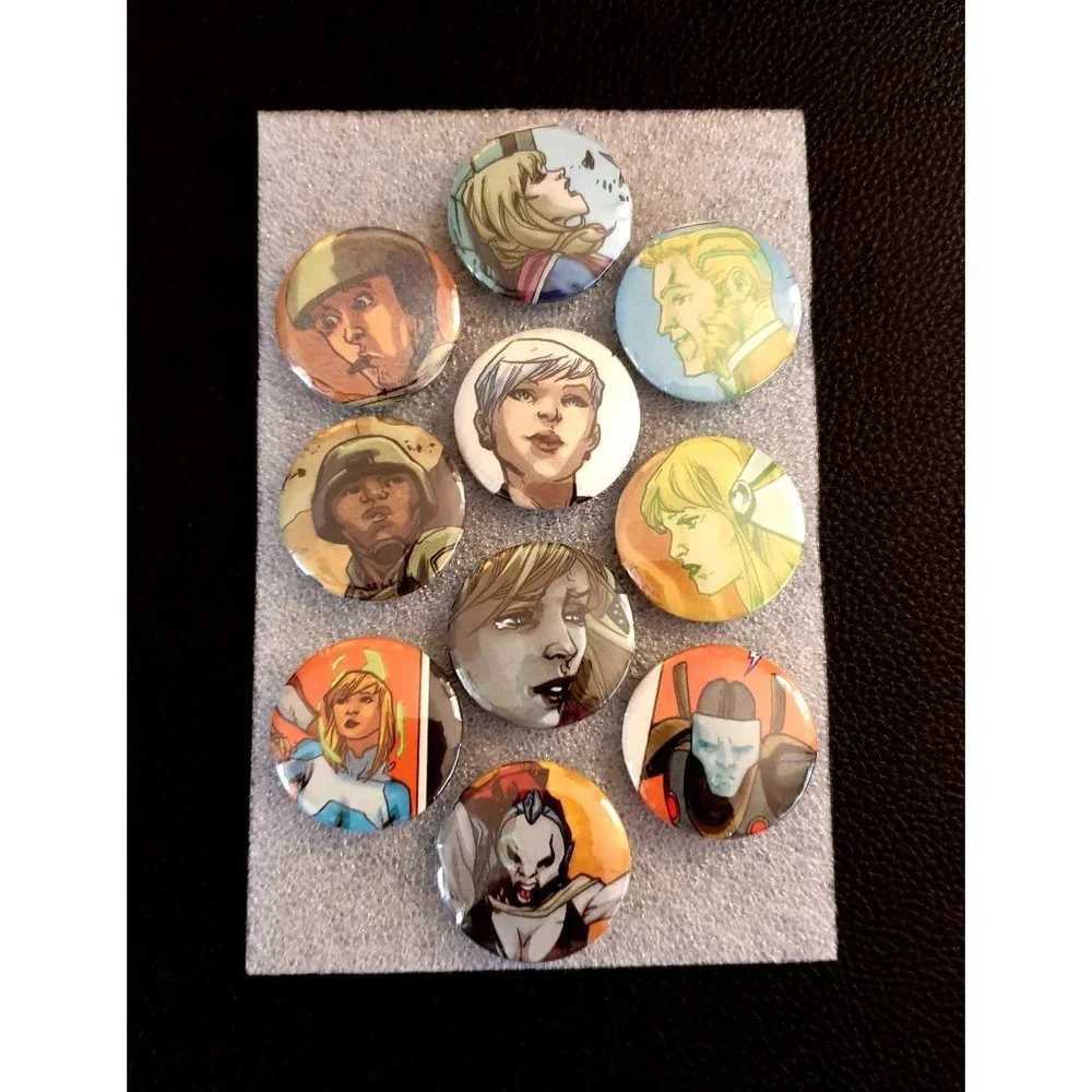 Supergirl Buttons Handmade Craft Character 1.25